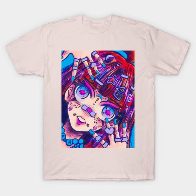 Harajuku style anime girl T-Shirt by CheriBeanArt